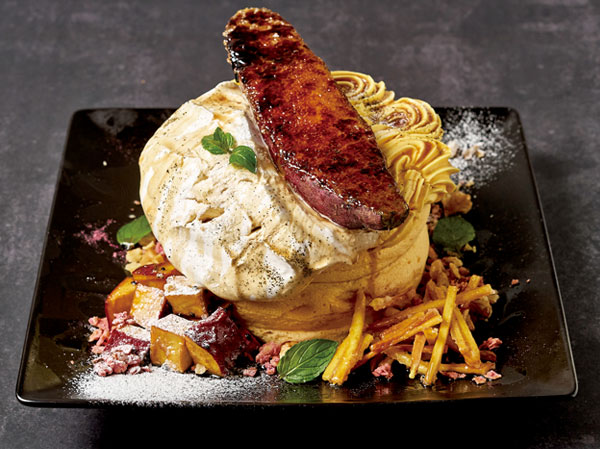 伊豆のさつまいもと和紅茶のブリュレパンケーキ